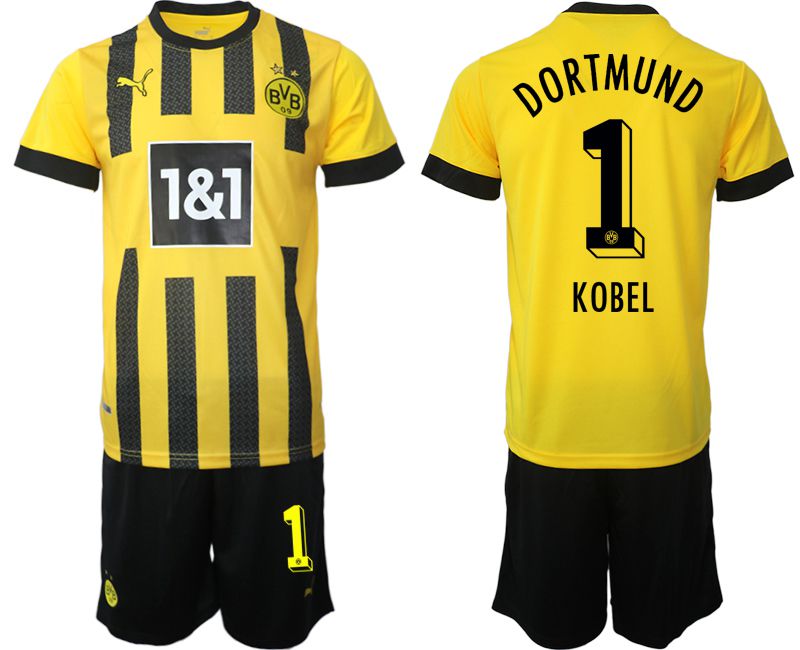 Men 2022-2023 Club Borussia Dortmund home yellow #1 Soccer Jersey->barcelona jersey->Soccer Club Jersey